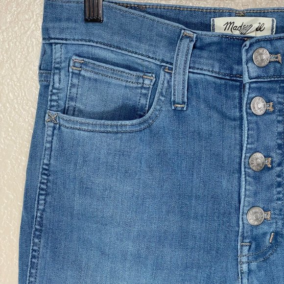 Madewell Womens Size T27 Tall Roadtripper Jeggings Berrington Wash Button Front - Picture 6 of 16